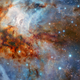The central portion of star cluster RCW 38.